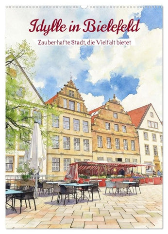Idylle in Bielefeld (Wandkalender 2027 DIN A2 hoch), CALVENDO Monatskalender