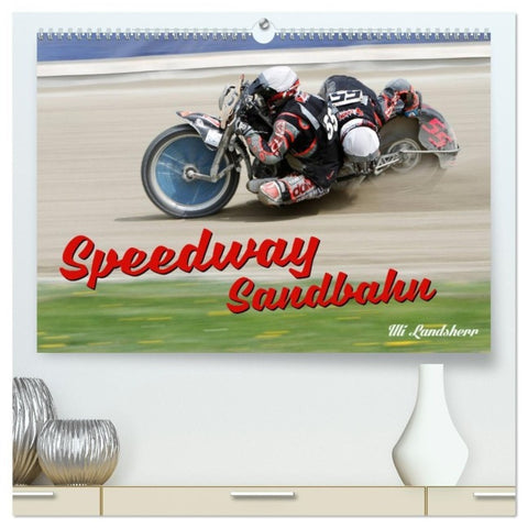 Speedway Sandbahn (hochwertiger Premium Wandkalender 2027 DIN A2 quer), Kunstdruck in Hochglanz