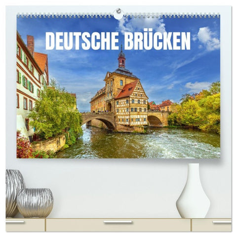 Deutsche Brücken (hochwertiger Premium Wandkalender 2026 DIN A2 quer), Kunstdruck in Hochglanz