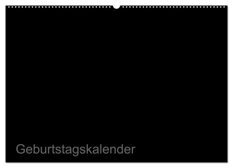 Bastel-Geburtstagskalender schwarz / Geburtstagskalender (Wandkalender 2026 DIN A2 quer), CALVENDO Monatskalender