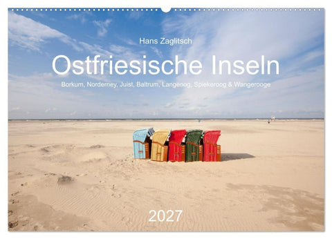 Ostfriesische Inseln (Wandkalender 2027 DIN A2 quer), CALVENDO Monatskalender