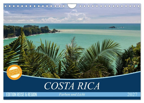 COSTA RICA Farben und Licht (Wandkalender 2027 DIN A4 quer), CALVENDO Monatskalender