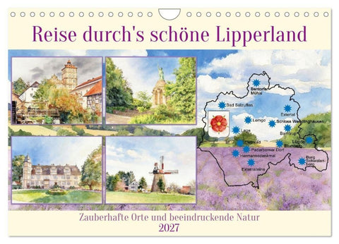 Reise durch's schöne Lipperland (Wandkalender 2027 DIN A4 quer), CALVENDO Monatskalender