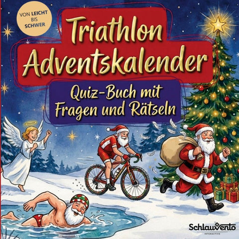 Triathlon-Adventskalender: Quiz-Buch mit Fragen und Rätsel
