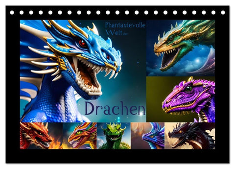 Phantasievolle Welt der Drachen (Tischkalender 2027 DIN A5 quer), CALVENDO Monatskalender