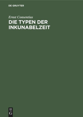 Die Typen der Inkunabelzeit