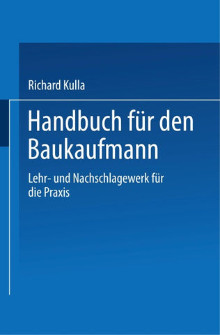 Handbuch für den Baukaufmann