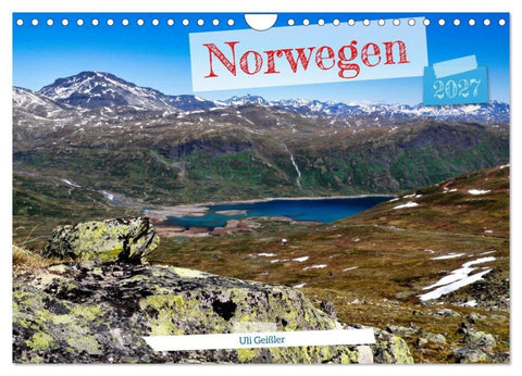Norwegen Wanderbar (Wandkalender 2027 DIN A4 quer), CALVENDO Monatskalender