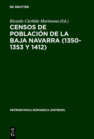 Censos de población de la Baja Navarra (1350-1353 y 1412)