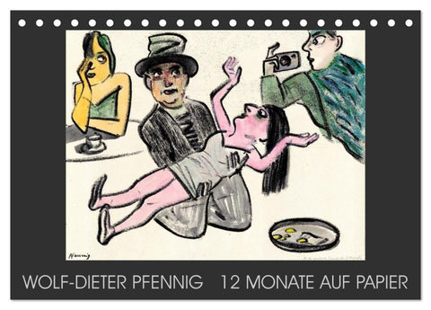 Wolf-Dieter Pfenning - 12 Monate auf Papier (Tischkalender 2027 DIN A5 quer), CALVENDO Monatskalender