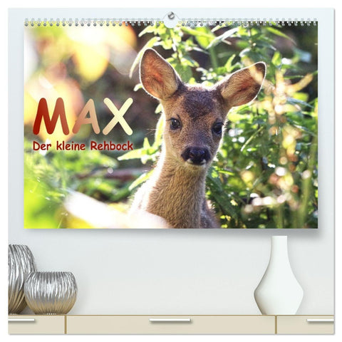 Max, der kleine Rehbock (hochwertiger Premium Wandkalender 2027 DIN A2 quer), Kunstdruck in Hochglanz