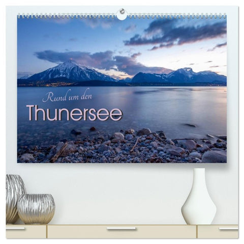 Rund um den Thunersee (hochwertiger Premium Wandkalender 2026 DIN A2 quer), Kunstdruck in Hochglanz