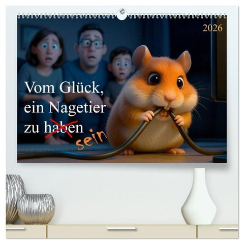 Vom Glück, ein Nagetier zu sein (hochwertiger Premium Wandkalender 2026 DIN A2 quer), Kunstdruck in Hochglanz