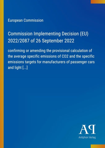 Commission Implementing Decision (EU) 2022/2087 of 26 September 2022