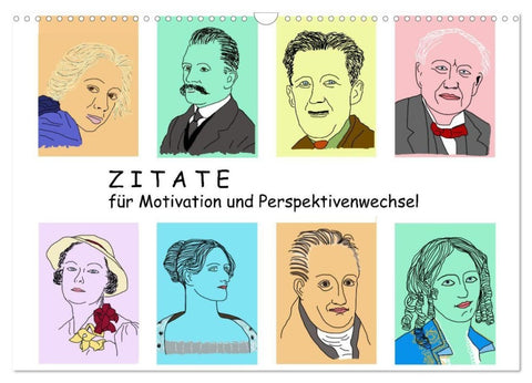 Zitate für Motivation und Perspektivenwechsel (Wandkalender 2027 DIN A3 quer), CALVENDO Monatskalender