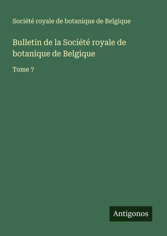 Bulletin de la Société royale de botanique de Belgique