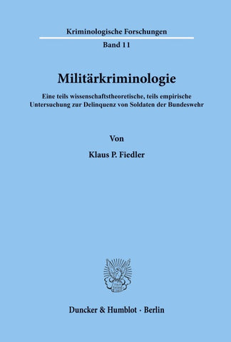 Militärkriminologie.