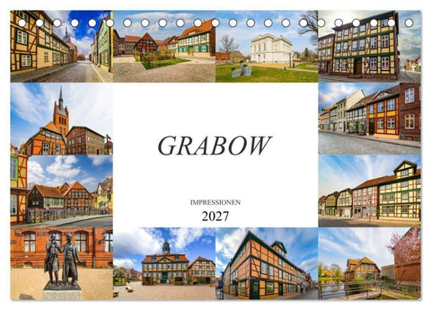 Grabow Impressionen (Tischkalender 2027 DIN A5 quer), CALVENDO Monatskalender