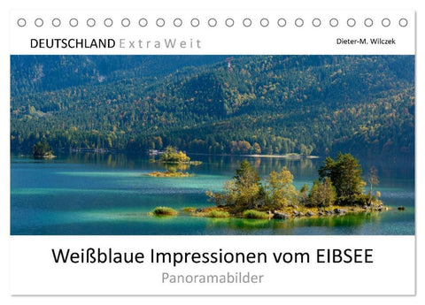 Weißblaue Impressionen vom Eibsee (Tischkalender 2026 DIN A5 quer), CALVENDO Monatskalender