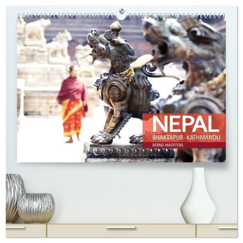 NEPAL Bhaktapur Kathmandu (hochwertiger Premium Wandkalender 2027 DIN A2 quer), Kunstdruck in Hochglanz