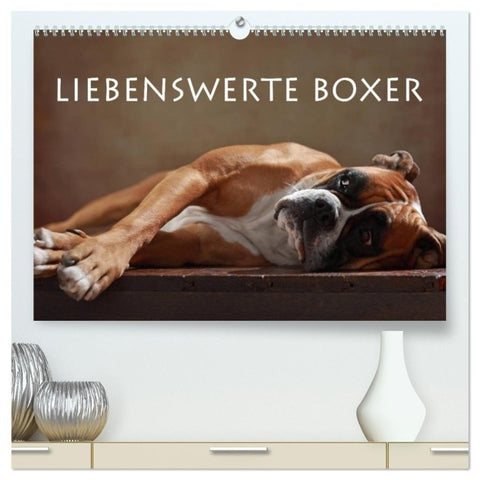 Liebenswerte Boxer (hochwertiger Premium Wandkalender 2027 DIN A2 quer), Kunstdruck in Hochglanz
