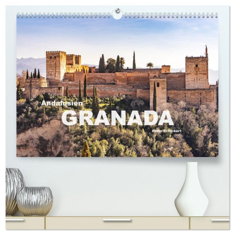Andalusien - Granada (hochwertiger Premium Wandkalender 2026 DIN A2 quer), Kunstdruck in Hochglanz