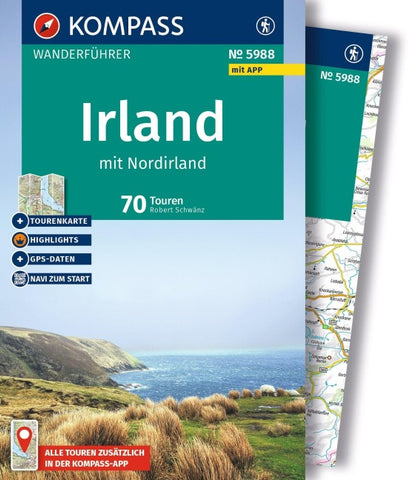 KOMPASS Wanderführer Irland mit Nordirland, 70 Touren mit Extra-Tourenkarte
