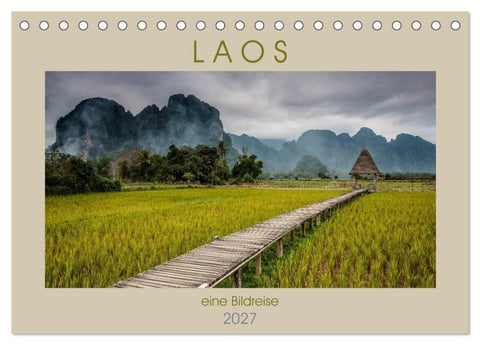 Laos - eine Bildreise (Tischkalender 2027 DIN A5 quer), CALVENDO Monatskalender