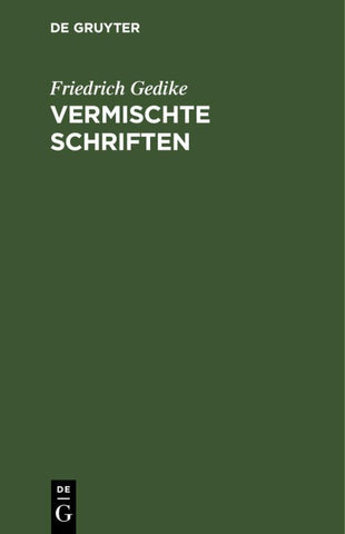 Vermischte Schriften