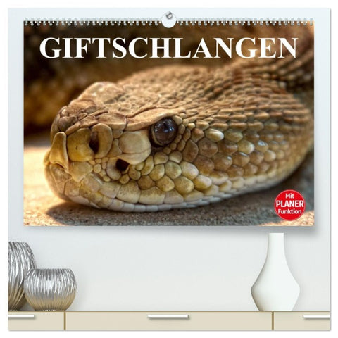 Giftschlangen (hochwertiger Premium Wandkalender 2026 DIN A2 quer), Kunstdruck in Hochglanz