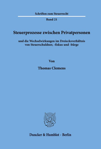 Steuerprozesse zwischen Privatpersonen
