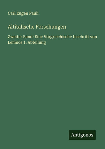 Altitalische Forschungen