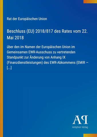 Beschluss (EU) 2018/817 des Rates vom 22. Mai 2018