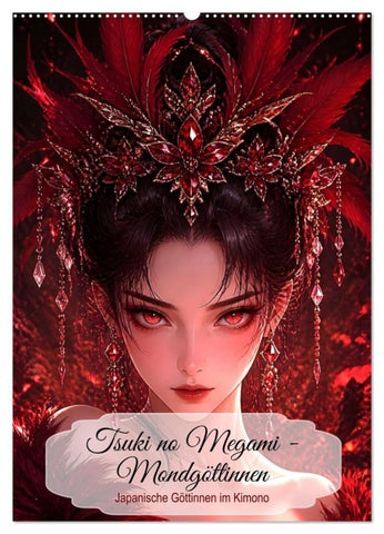 Tsuki no Megami - Mondgöttinnen (Wandkalender 2027 DIN A2 hoch), CALVENDO Monatskalender