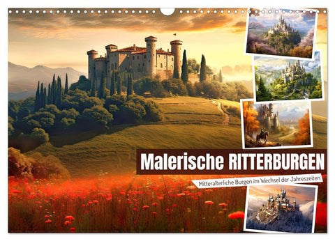 Malerische Ritterburgen (Wandkalender 2027 DIN A3 quer), CALVENDO Monatskalender