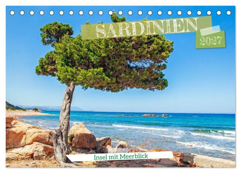 Sardinien Insel mit Meerblick (Tischkalender 2027 DIN A5 quer), CALVENDO Monatskalender