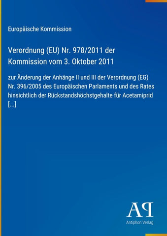 Verordnung (EU) Nr. 978/2011 der Kommission vom 3. Oktober 2011