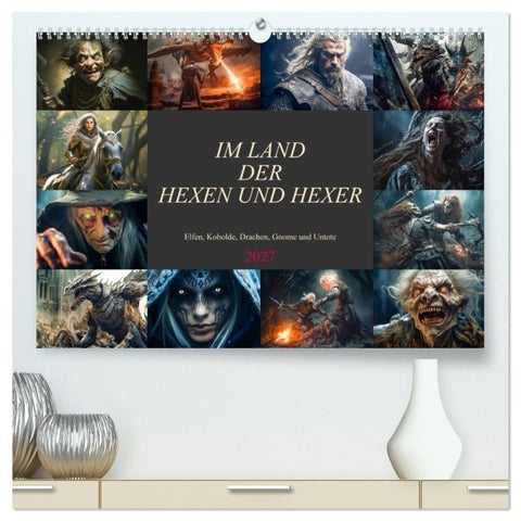 Im Land der Hexen und Hexer (hochwertiger Premium Wandkalender 2027 DIN A2 quer), Kunstdruck in Hochglanz