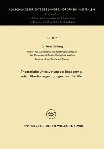 Theoretische Untersuchung des Begegnungs- oder Überholungsvorganges von Schiffen