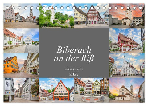 Biberach an der Riß Impressionen (Tischkalender 2027 DIN A5 quer), CALVENDO Monatskalender