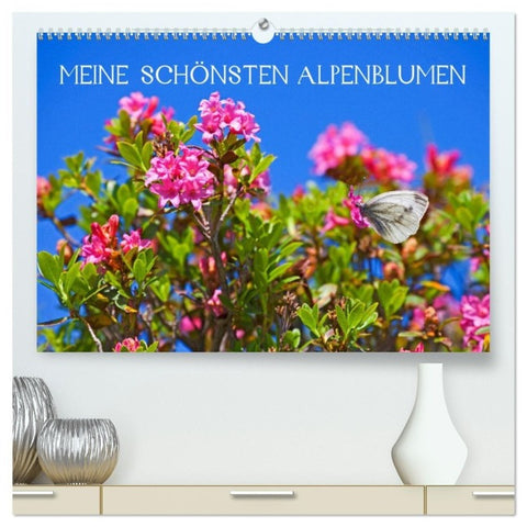 Meine schönsten Alpenblumen (hochwertiger Premium Wandkalender 2027 DIN A2 quer), Kunstdruck in Hochglanz