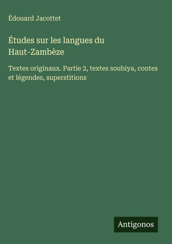 Études sur les langues du Haut-Zambèze
