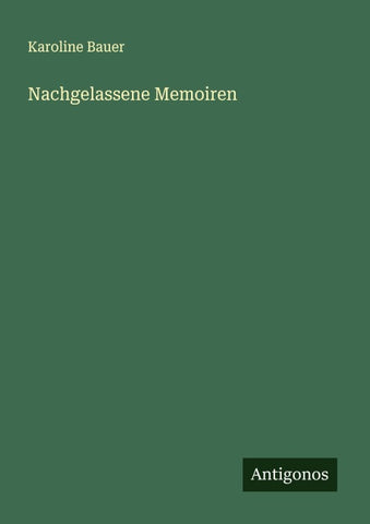 Nachgelassene Memoiren