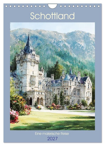 Schottland. Eine malerische Reise (Wandkalender 2027 DIN A4 hoch), CALVENDO Monatskalender