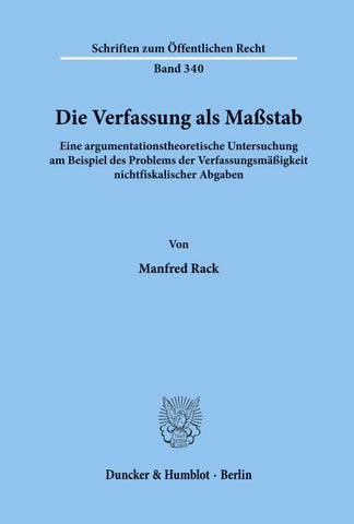 Die Verfassung als Maßstab.