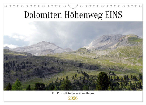 Der Dolomiten Höhenweg EINS in Panoramabildern (Wandkalender 2026 DIN A4 quer), CALVENDO Monatskalender