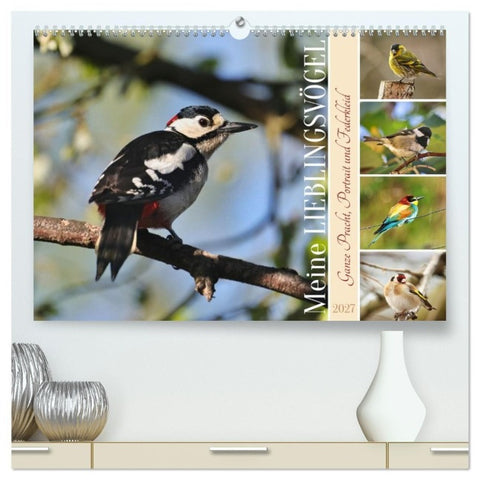 Meine Lieblingsvögel (hochwertiger Premium Wandkalender 2027 DIN A2 quer), Kunstdruck in Hochglanz
