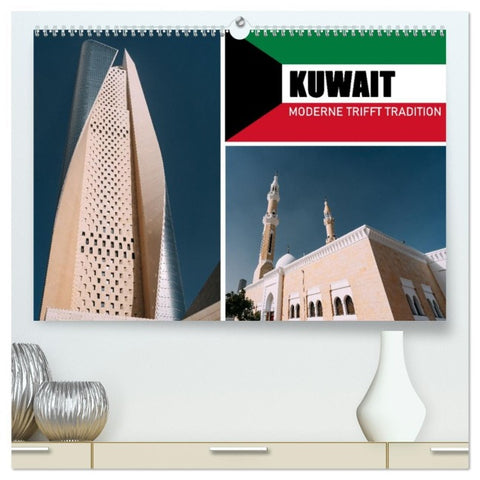 Kuwait - Moderne trifft Tradition (hochwertiger Premium Wandkalender 2026 DIN A2 quer), Kunstdruck in Hochglanz