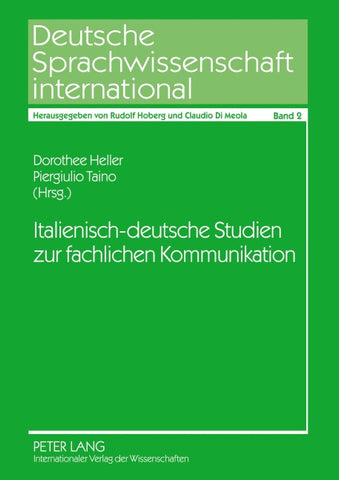 Italienisch-deutsche Studien zur fachlichen Kommunikation
