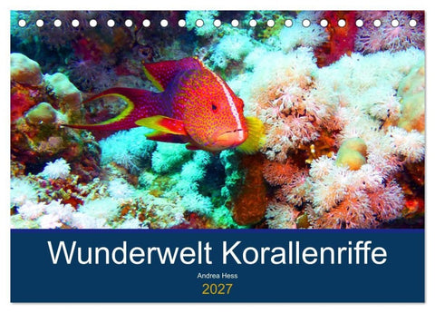 Wunderwelt Korallenriffe (Tischkalender 2027 DIN A5 quer), CALVENDO Monatskalender